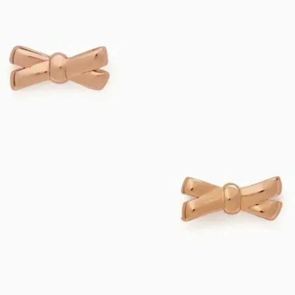 ♠️ Kate Spade ♠️️ Gold Double Bow Stud Earrings - Picture 5 of 7